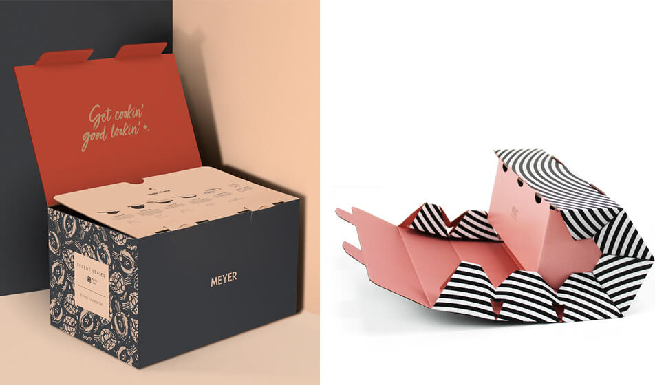 A sinistra: Meyer Accent Series Packaging, Hong Kong. | a destra: Rollor Packaging, NL. Foto courtesy of Pentawards