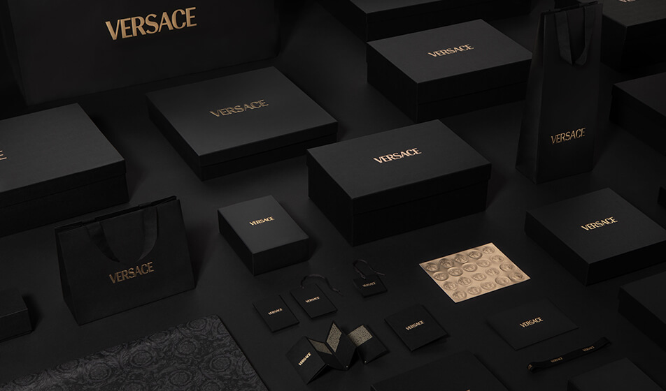 ascionemagro, packaging rebranding for Versace